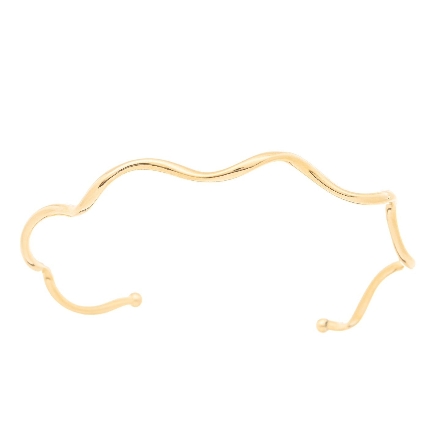 Bracelete de fio ondulado banhado a ouro 18k - Biju & Cia.