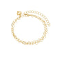 Pulseira dupla com coração banhada a ouro 18k - Biju & Cia.