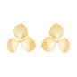 Brinco de flor banhado a ouro 18k - Biju & Cia.
