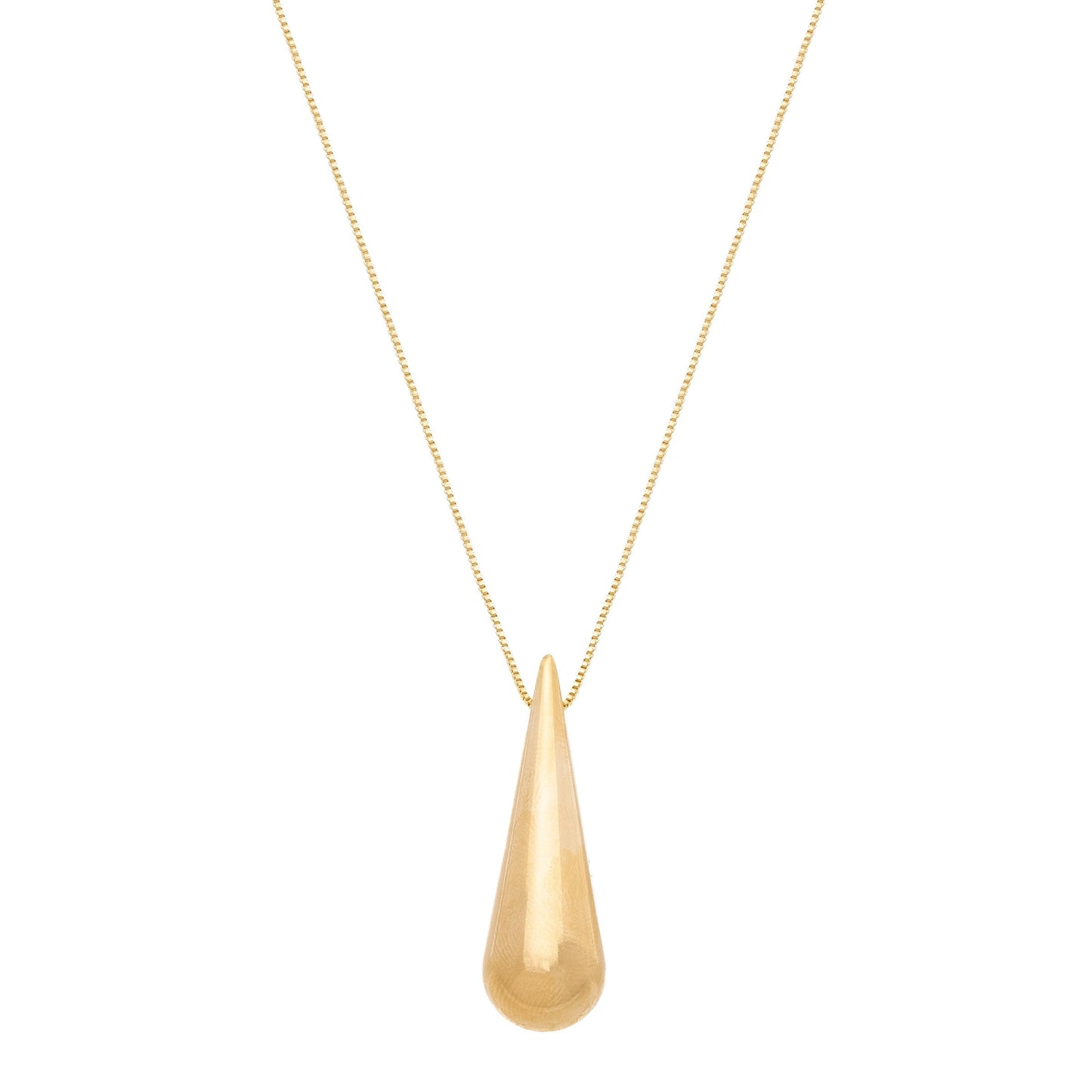 Colar com pingente de gota banhado a ouro 18k - Biju & Cia.