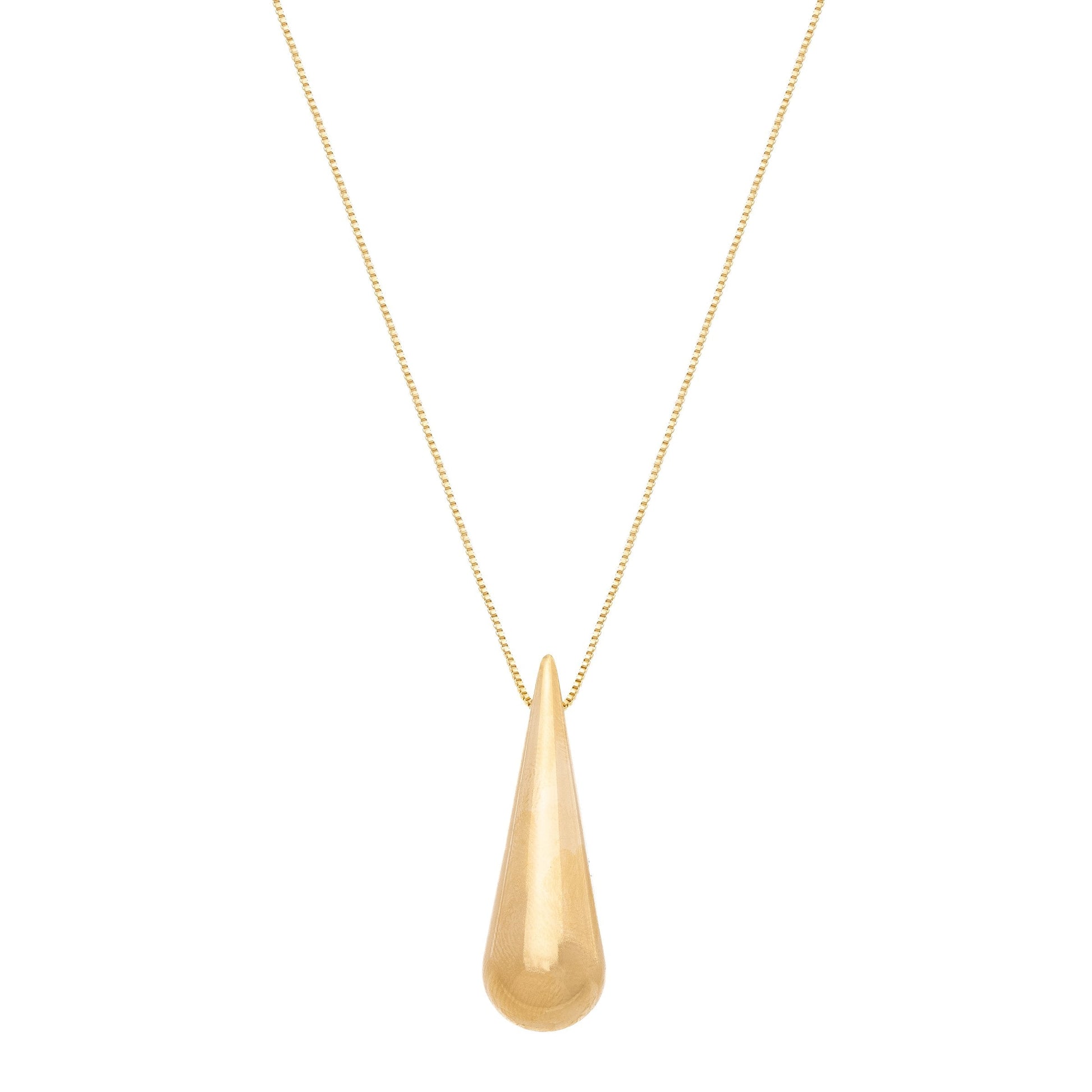 Colar com pingente de gota banhado a ouro 18k - Biju & Cia.
