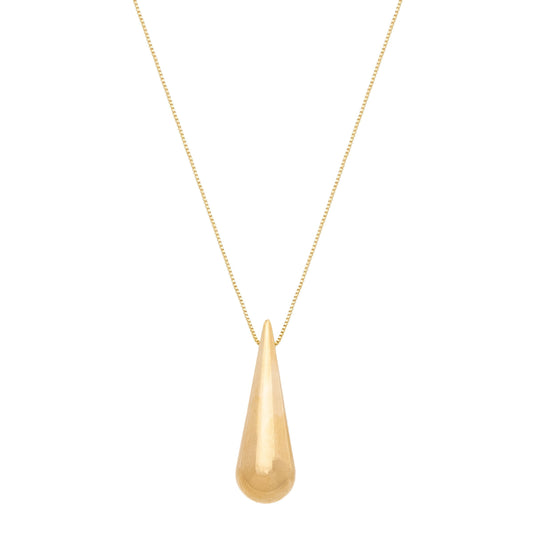 Colar com pingente de gota banhado a ouro 18k - Biju & Cia.