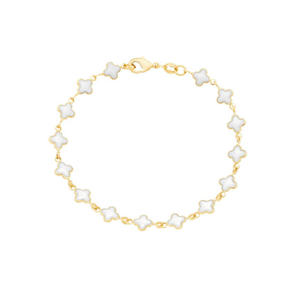 Pulseira trevos banhada a ouro 18k - Biju & Cia.