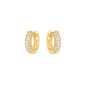 Argola articulada com duas fileiras de zircônias banhada a ouro 18k - Biju & Cia.