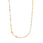 Gargantilha choker com zircônias coloridas banhada a ouro 18k - Biju & Cia.