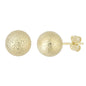 Brinco de bola craquelada de 8mm banhado a ouro 18k - Biju & Cia.