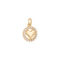 Pingente de coração com zircônias banhado a ouro 18k