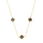 Choker três trevos banhada a ouro 18k - Biju & Cia.