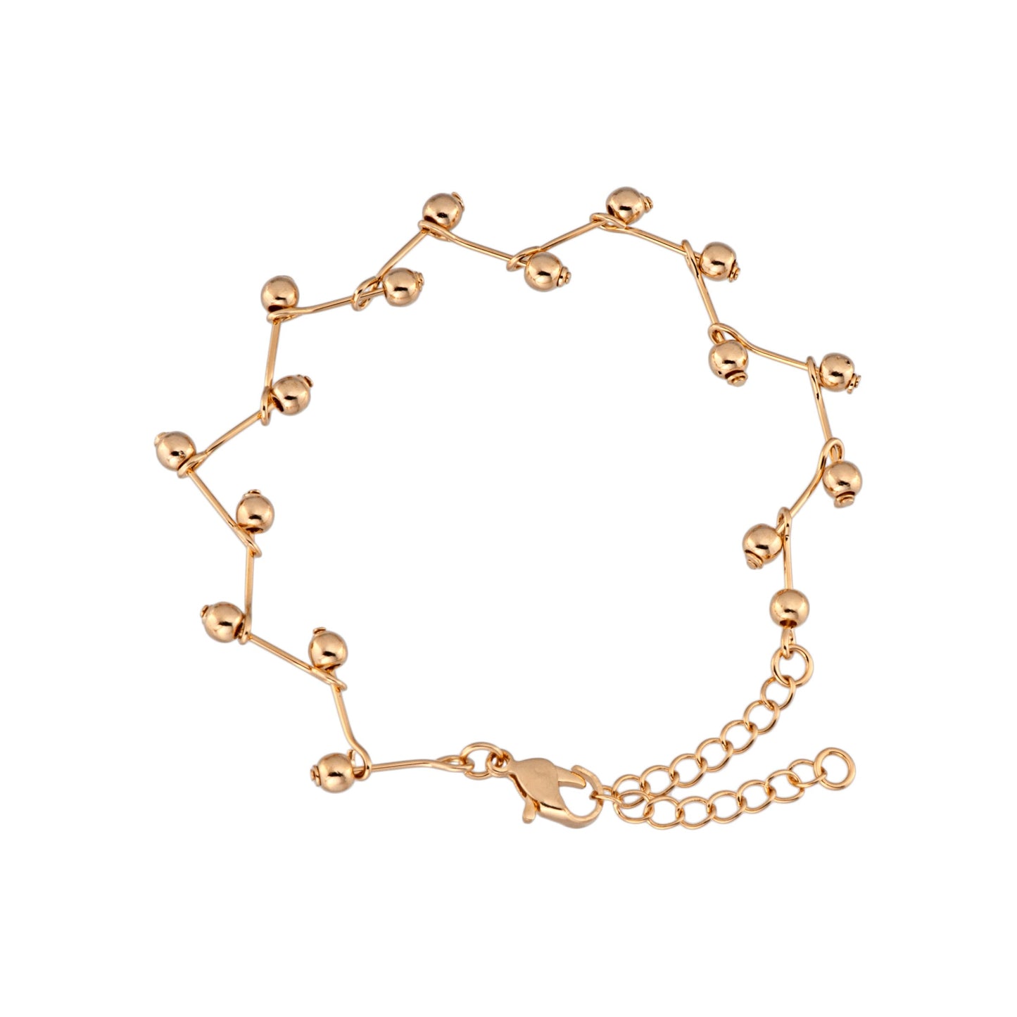 Pulseira com bolinhas banhada a ouro 18k