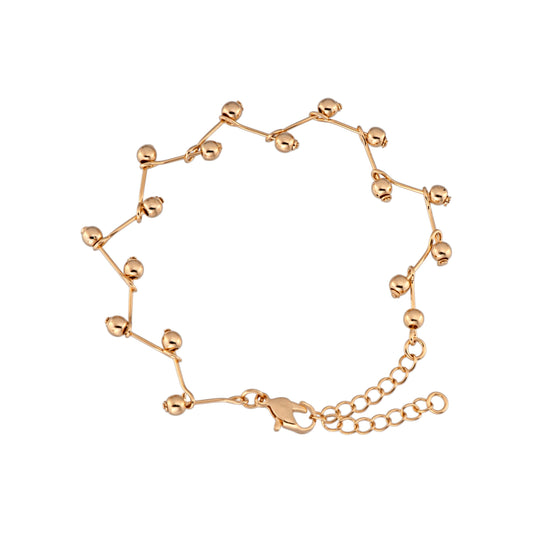Pulseira com bolinhas banhada a ouro 18k