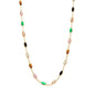 Choker com pedras navetes coloridas banhada a ouro 18k