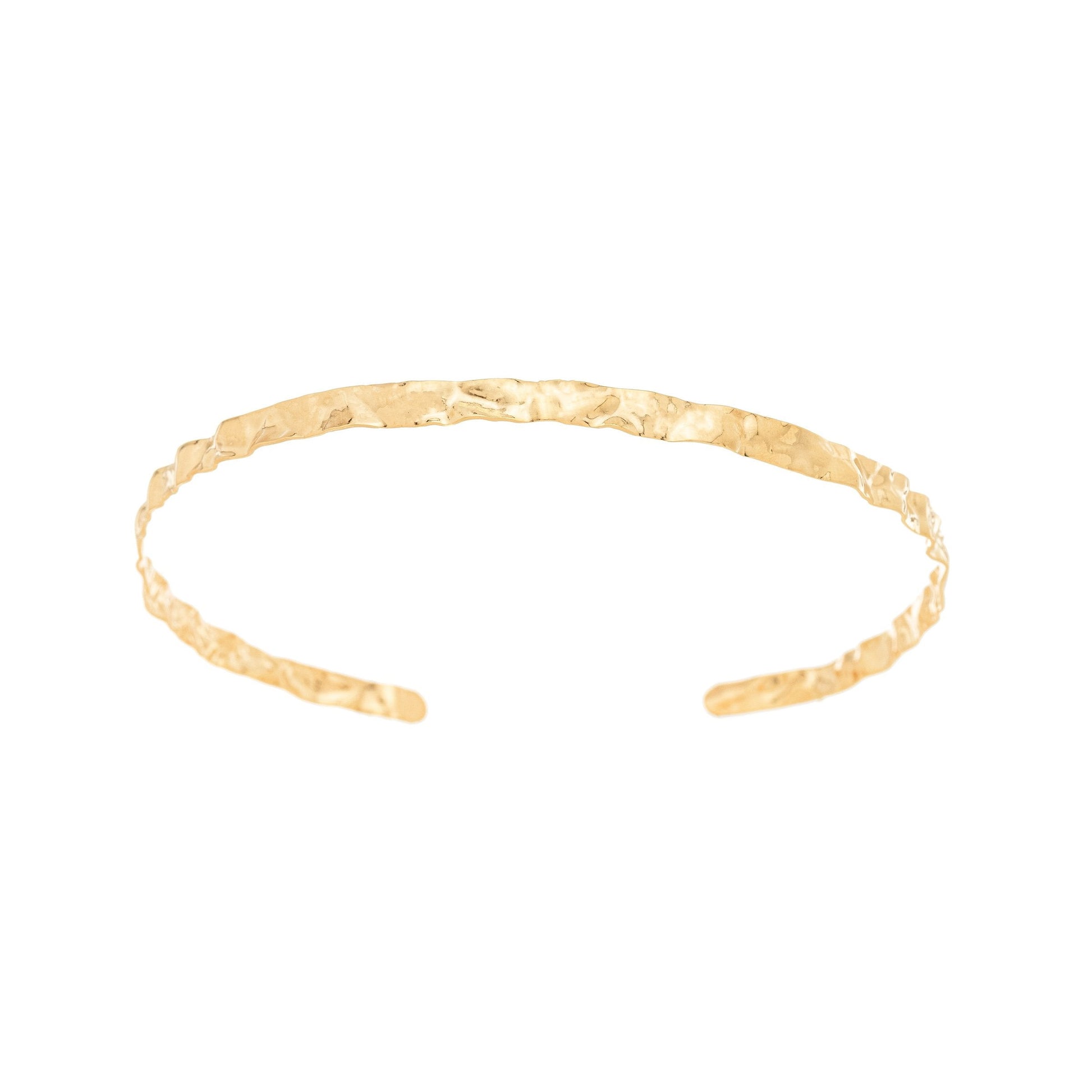 Choker de aro amassado banhado a ouro 18k - Biju & Cia.