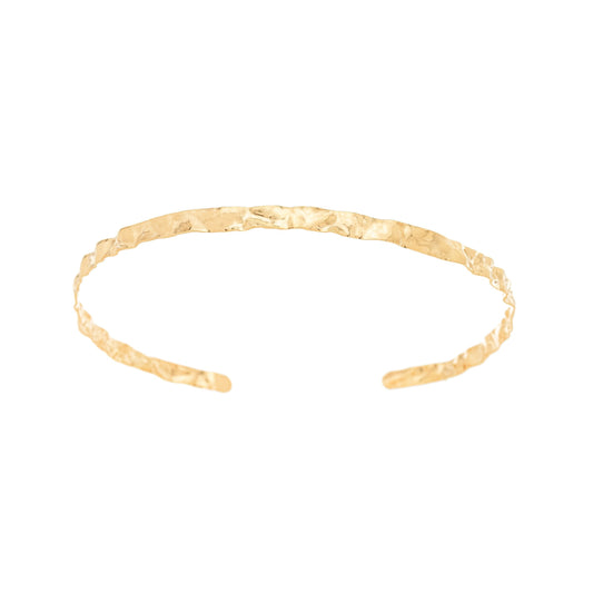 Choker de aro amassado banhado a ouro 18k - Biju & Cia.