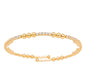 Bracelete com zircônia e bolinha banhado a ouro 18k