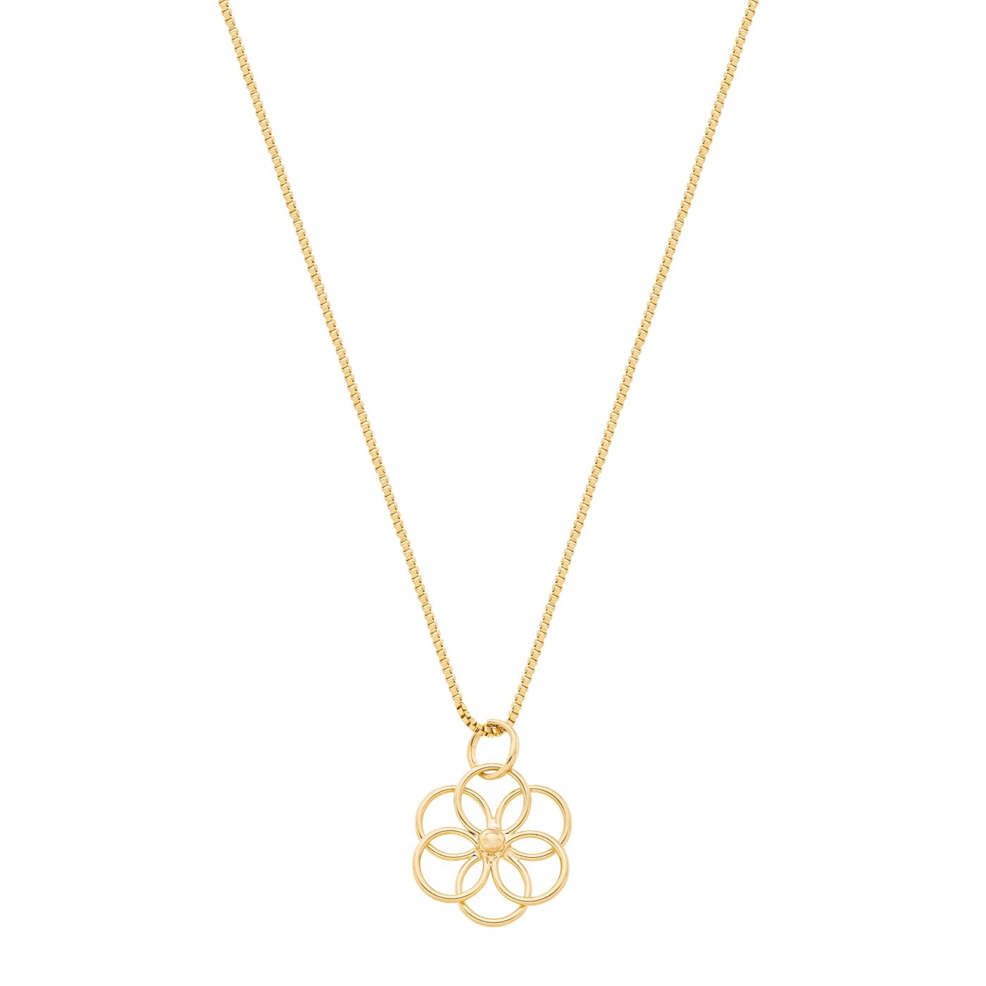 Gargantilha flor banhada a ouro 18k