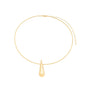 Choker de aro com pingente de gota banhado a ouro 18k - Biju & Cia.