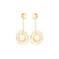Brinco de círculos com chapa banhado a ouro 18k - Biju & Cia.