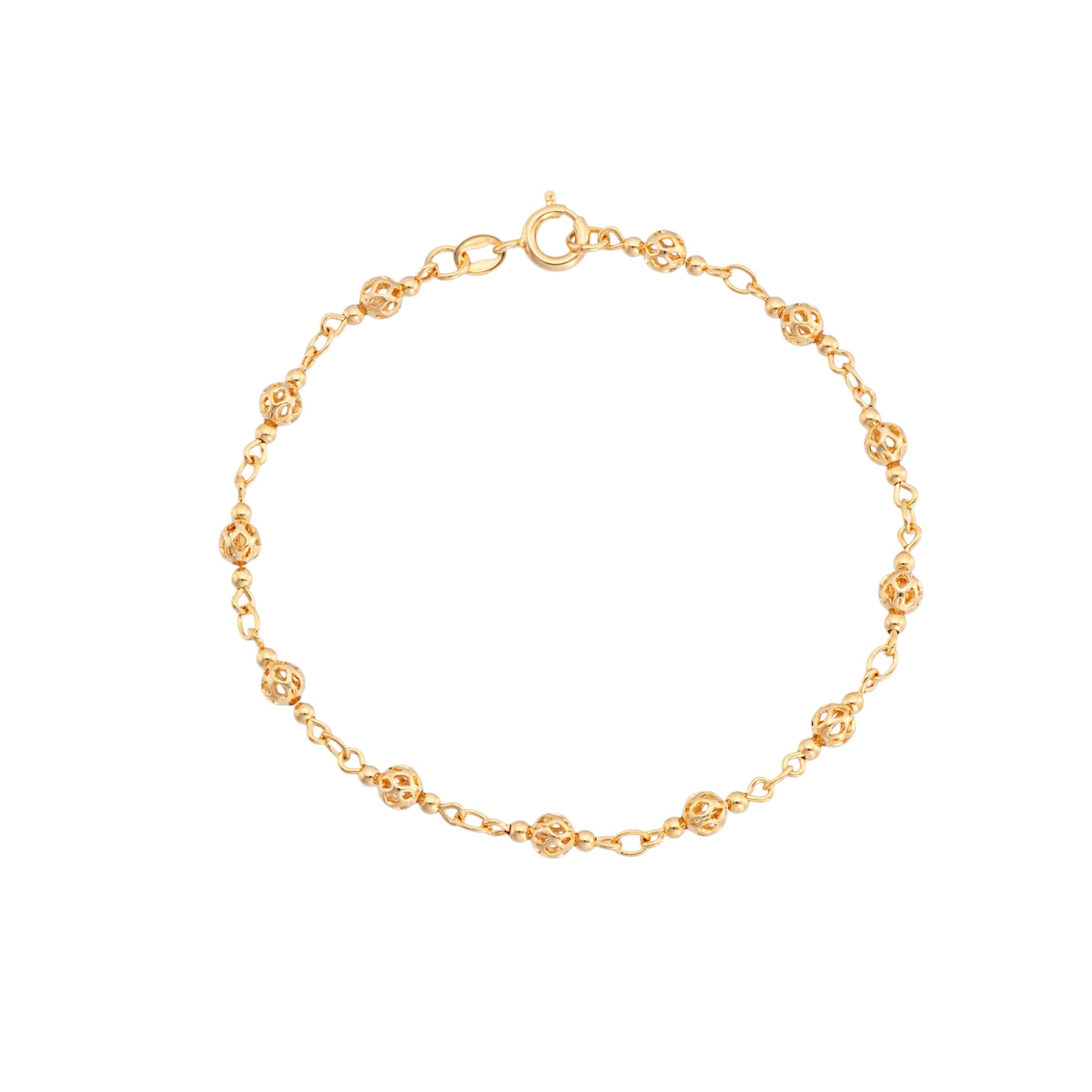 Pulseira de bolinhas banhada a ouro 18k - Biju & Cia.