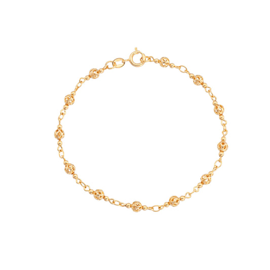 Pulseira de bolinhas banhada a ouro 18k - Biju & Cia.