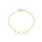 Pulseira infantil losangos banhada a ouro 18k