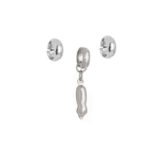 Berloque de figa com dois separadores em aço inox - Biju & Cia.