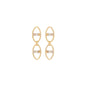 Brinco navete com zircônias banhada a ouro 18k - Biju & Cia.