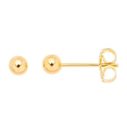 Brinco bolinha banhado a ouro 18k - Biju & Cia.