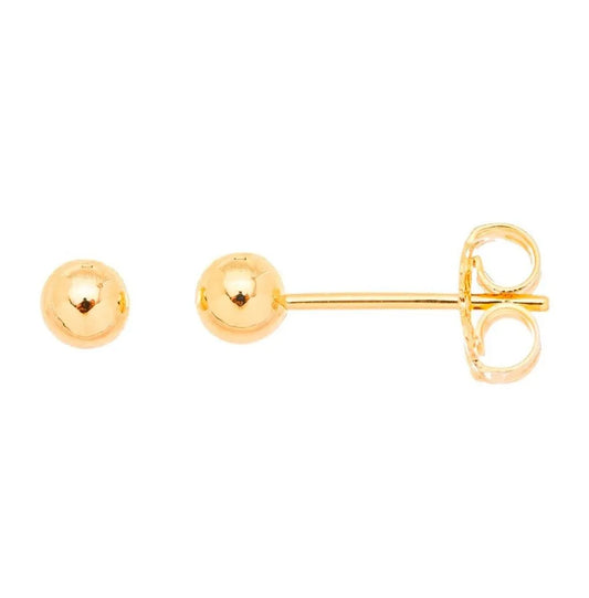 Brinco bolinha banhado a ouro 18k - Biju & Cia.