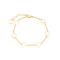 Pulseira trevos vazados banhada a ouro 18k