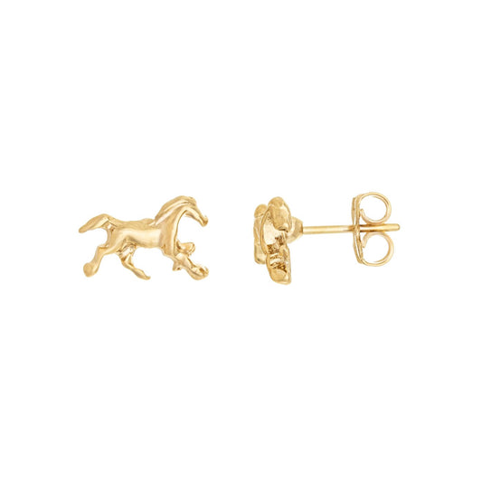 Brinco cavalo banhado a ouro 18k - Biju & Cia.