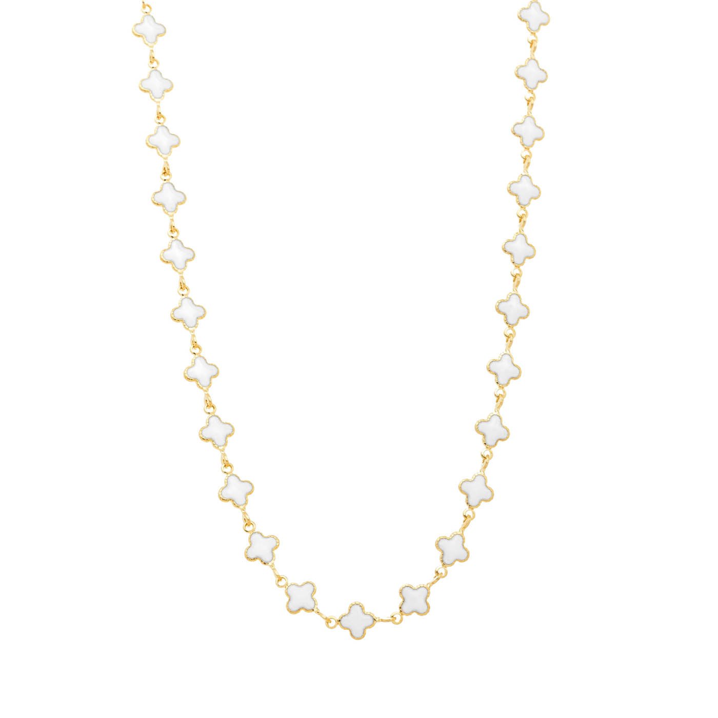 Choker com trevos banhada a ouro 18k