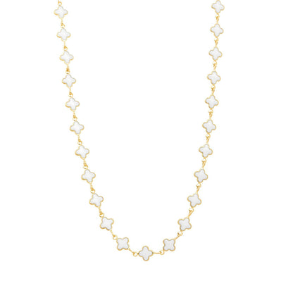 Choker com trevos banhada a ouro 18k