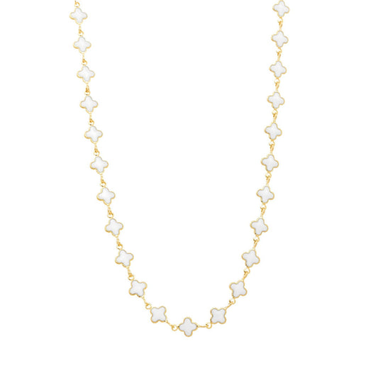 Choker com trevos banhada a ouro 18k
