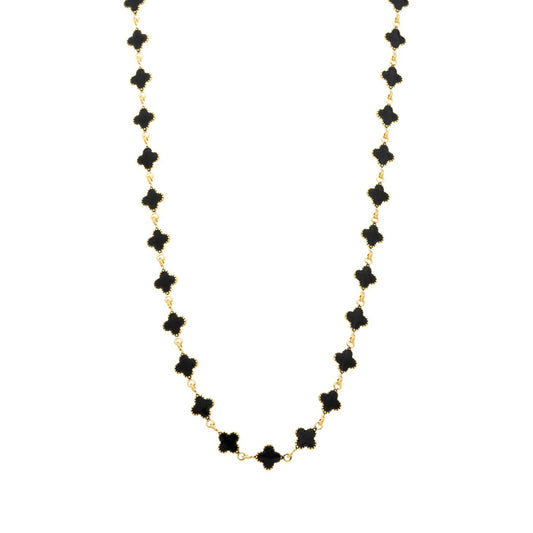 Choker com trevos banhada a ouro 18k