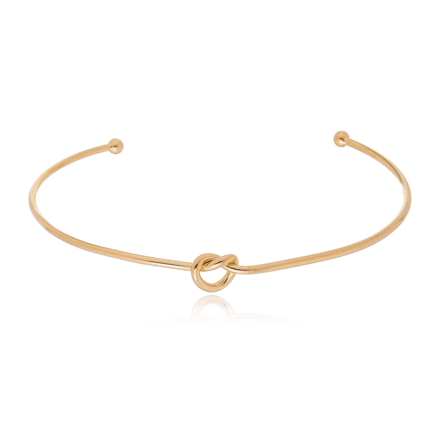 Bracelete com nó banhado a ouro 18k