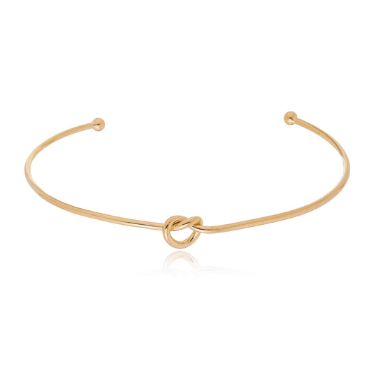 Bracelete com nó banhado a ouro 18k