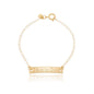 Pulseira infantil deus te guie banhada a ouro 18k