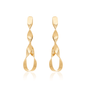 Brinco de fio torcido banhado a ouro 18k - Biju & Cia.