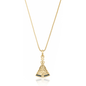 Gargantilha de Nossa Senhora de Aparecida com zircônias banhada a ouro 18k - Biju & Cia.