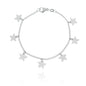 Pulseira de estrelas em aço inox - Biju & Cia.