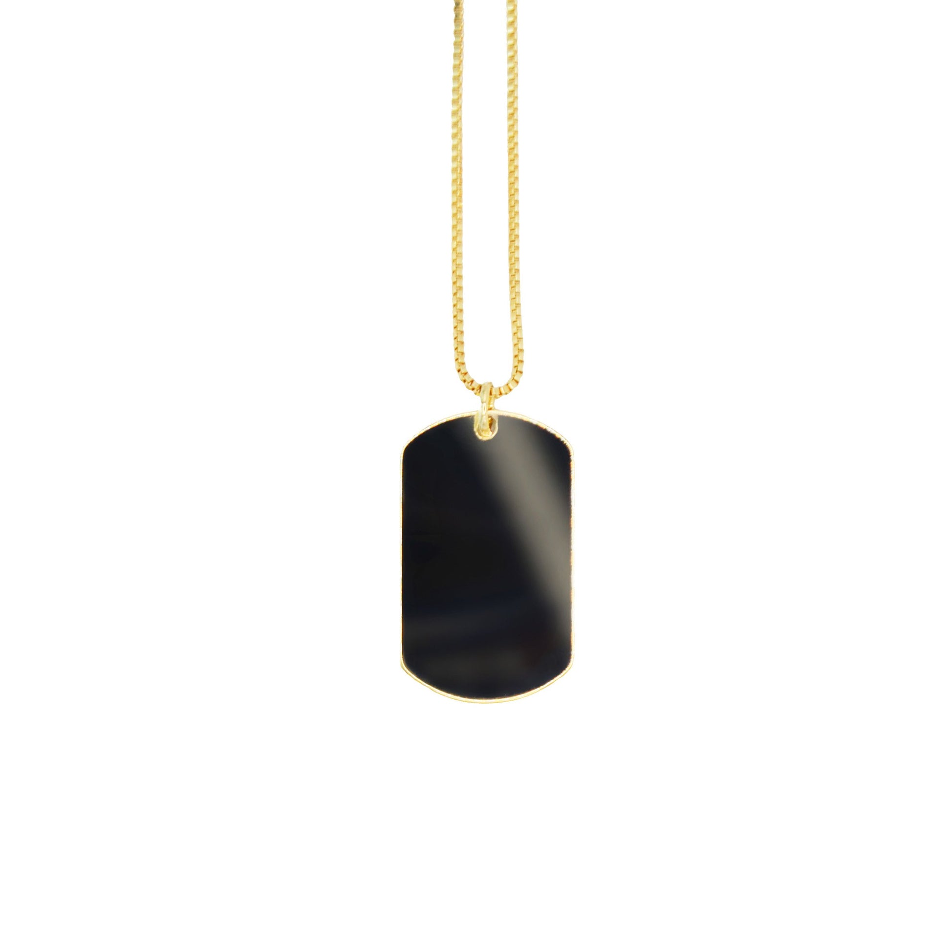 Gargantilha com pingente personalizado banhado a ouro 18k - Biju & Cia.