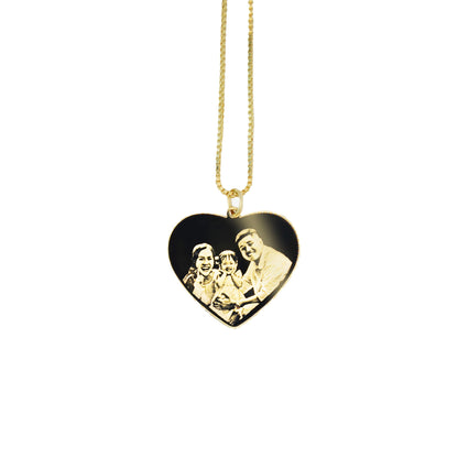 Gargantilha com pingente personalizado banhado a ouro 18k - Biju & Cia.