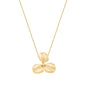 Gargantilha flor 3 pétalas banhada a ouro 18k - Biju & Cia.