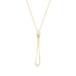 Colar gravata com pérolas banhado a ouro 18k - Biju & Cia.