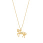 Gargantilha cavalo com zircônias banhada a ouro 18k - Biju & Cia.