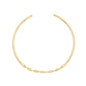 Choker aro trabalhado e liso banhada a ouro 18k - Biju & Cia.