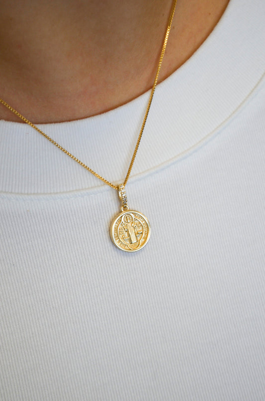 Gargantilha são bento banhada a ouro 18k - Biju & Cia.