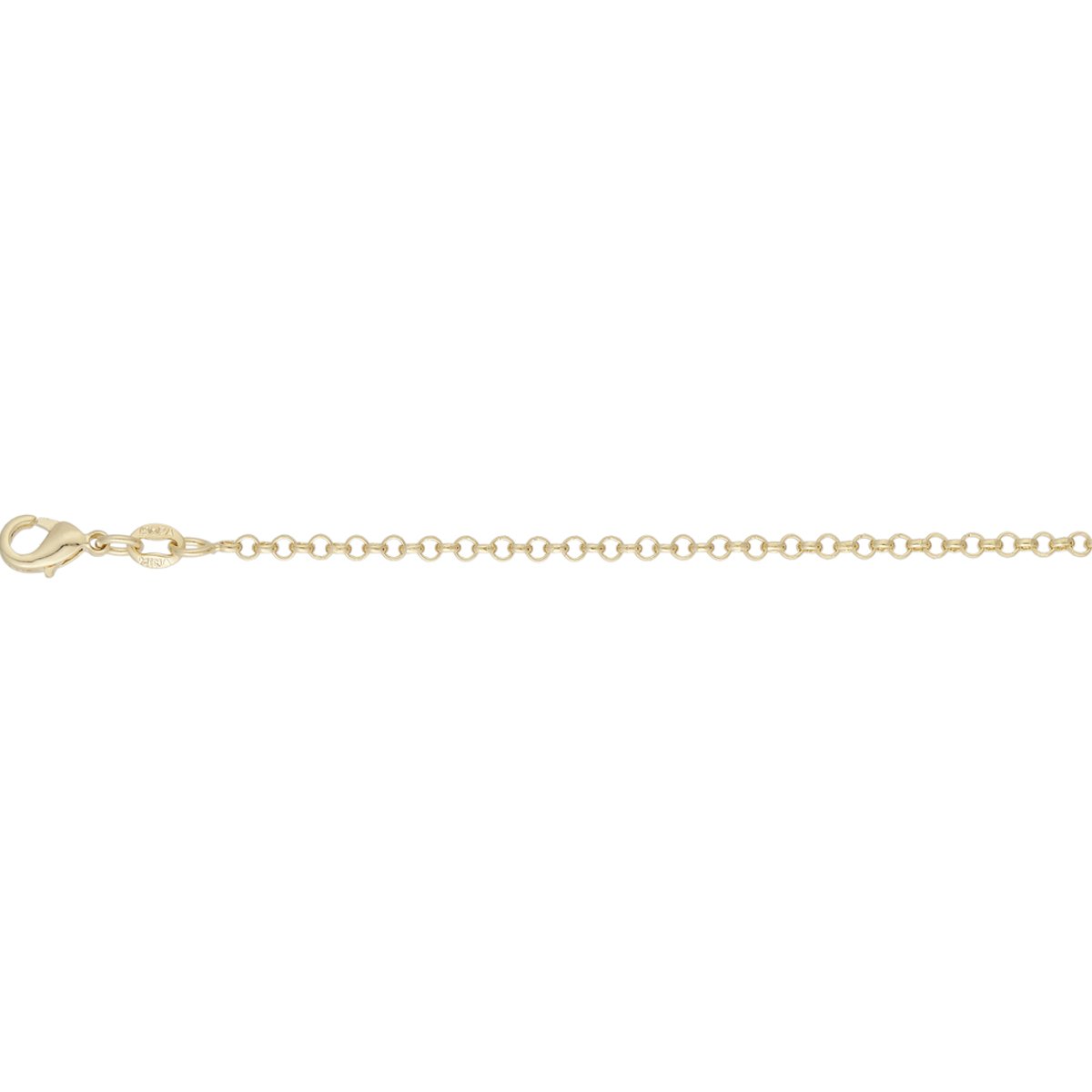Corrente de elo português de 45cm banhada a ouro 18k