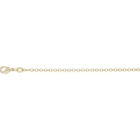 Corrente de elo português de 45cm banhada a ouro 18k