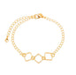 Pulseira losango banhada a ouro 18k